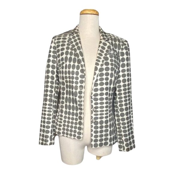 Alberto Makali Polka Dot Blazer Jacket Cotton/Spandex Size S Made In USA - Picture 5 of 7